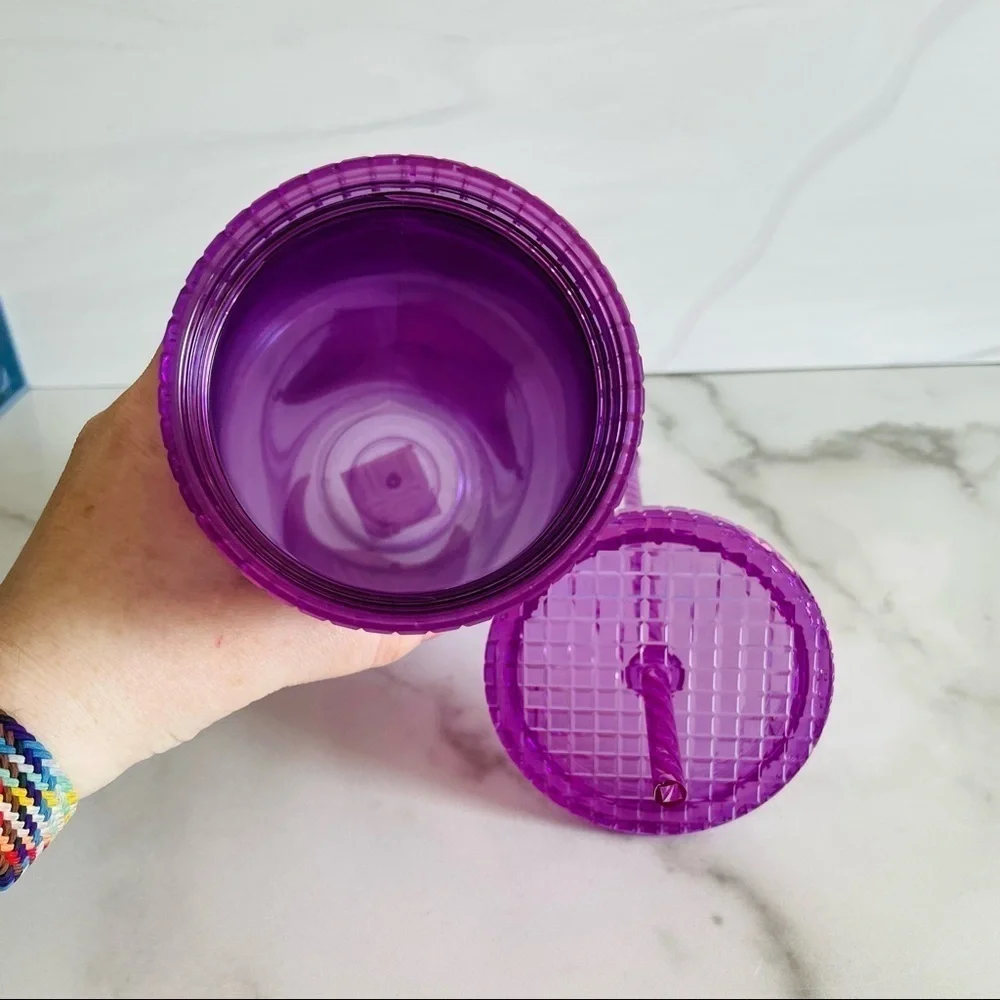 Starbucks Summer 2021 Pink/Purple Ombré Grid Vente Tumbler- 24oz